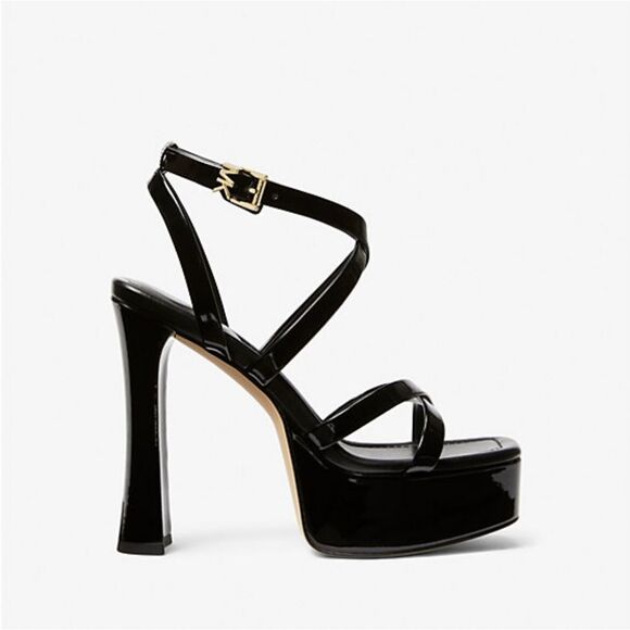 Michael Kors Paola Faux Patent Leather Sandal with dustbag - Picture 3 of 9